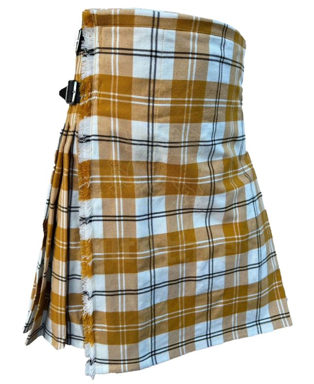 Ailsa Dress Gold Modern Tartan Kilt