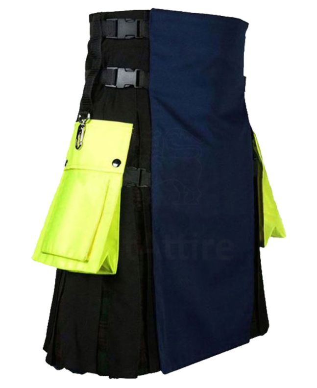 Black and Blue Hybrid Utility Kilt