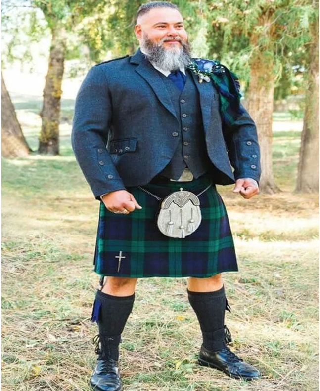Black Watch Argyll Tweed Kilt Outfit for Wedding