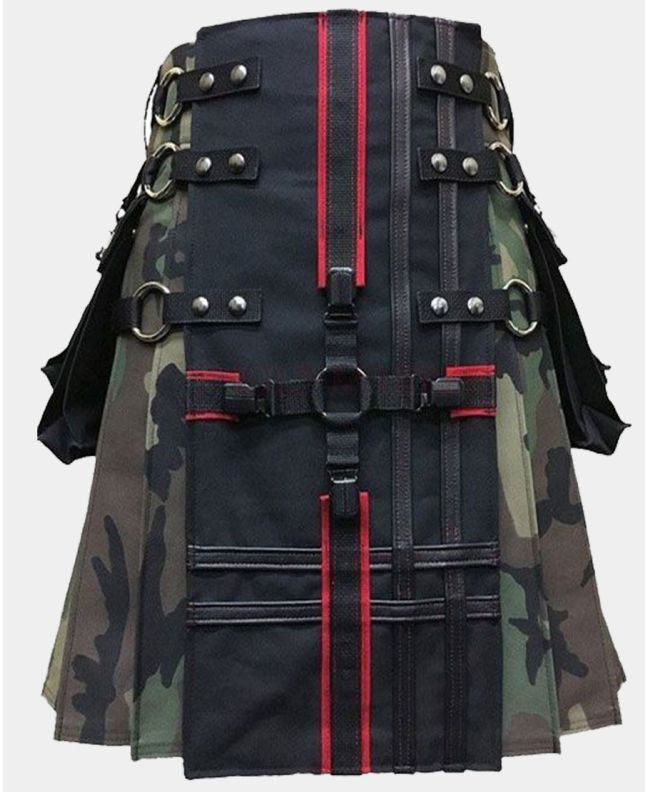 Camouflage Gothic Utility Kilt For Men