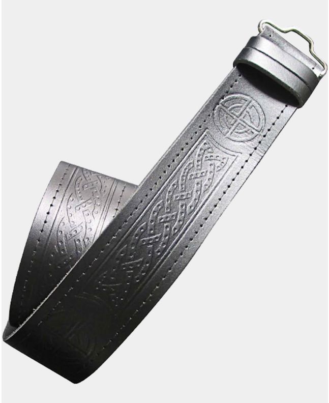 Celtic Knot Embossed Kilt Belt