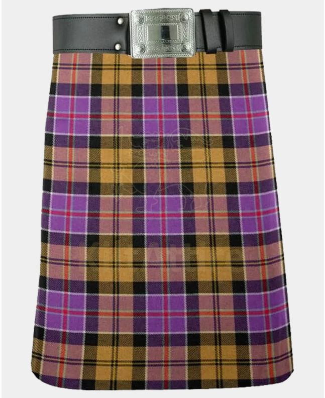 Culloden District Gold Modern Tartan Kilt