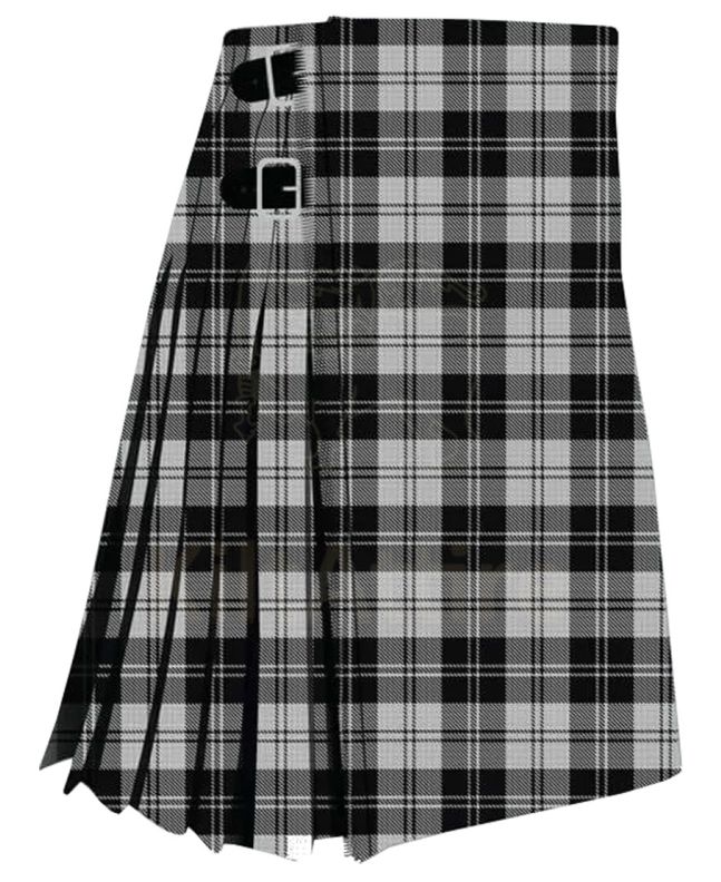 Erskine Black and White Modern Tartan Kilt 