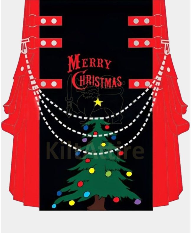Merry Christmas Kilt With Christmas Tree