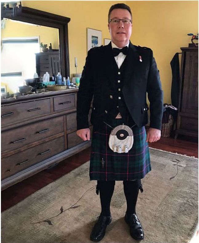 Modern Argyle Kilt Outfit for Men