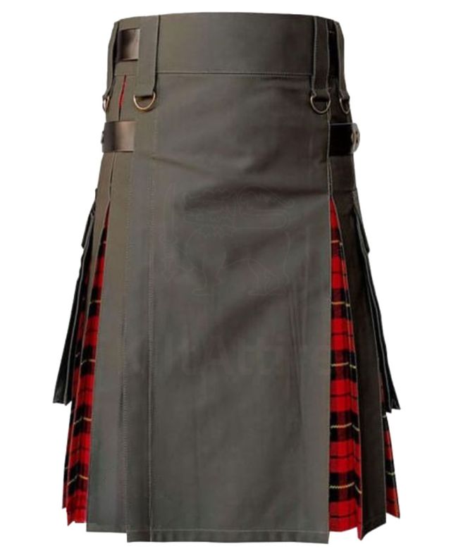 Olive Cotton Hybrid Utility Kilt