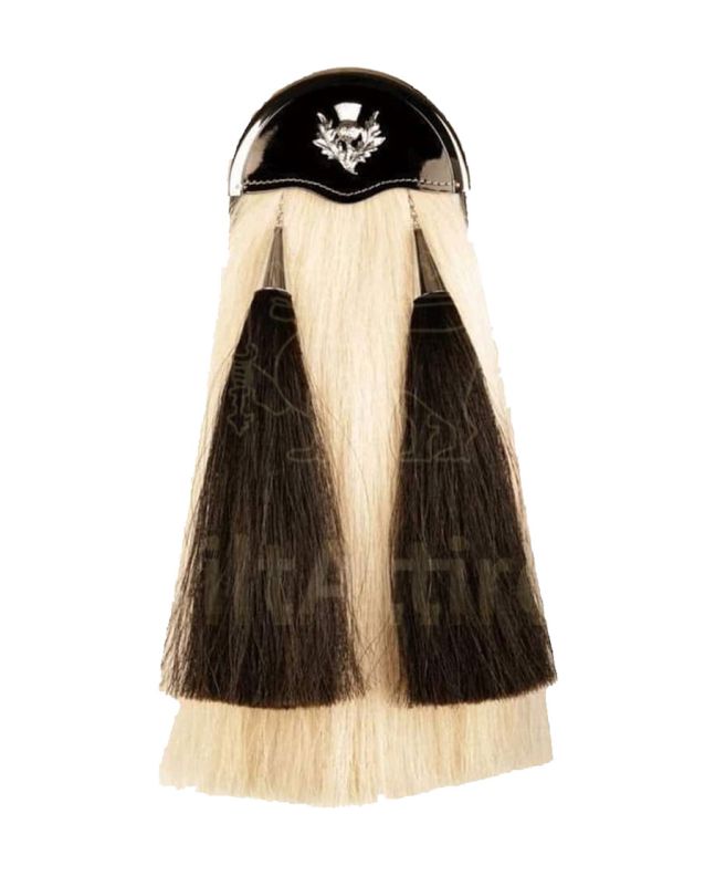 Patent Leather Cantle Horse Hair Sporran 