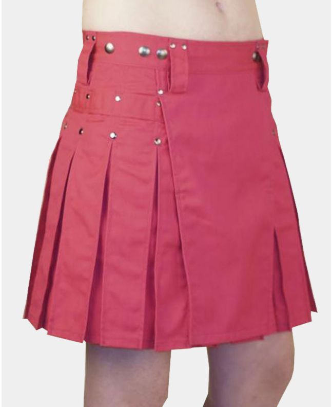 Pink Mini Women Utility Kilt