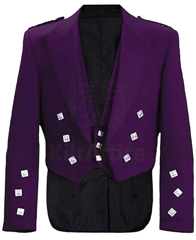 Purple Prince Charlie Jacket and Waistcoat Set