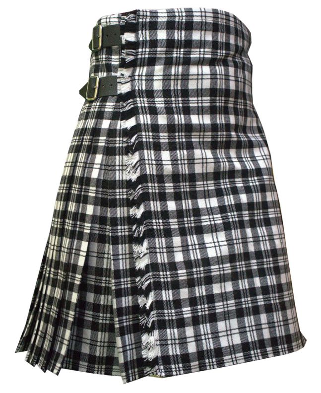 Scott Black & White Modern Tartan Kilt