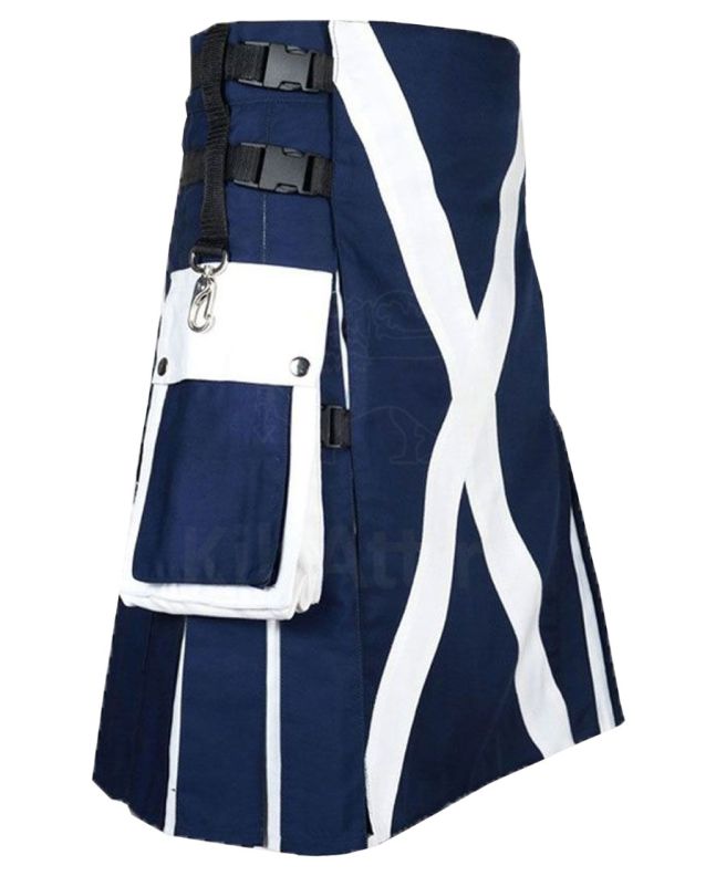 Scottish Flag Design Interchangeable Utility Kilt 