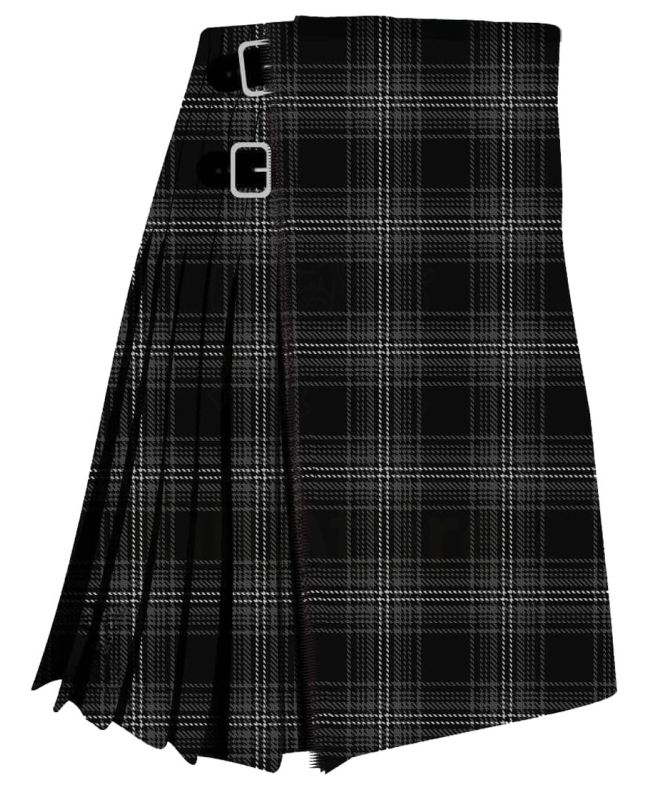 Stewart Mourning Modern Tartan Kilt 