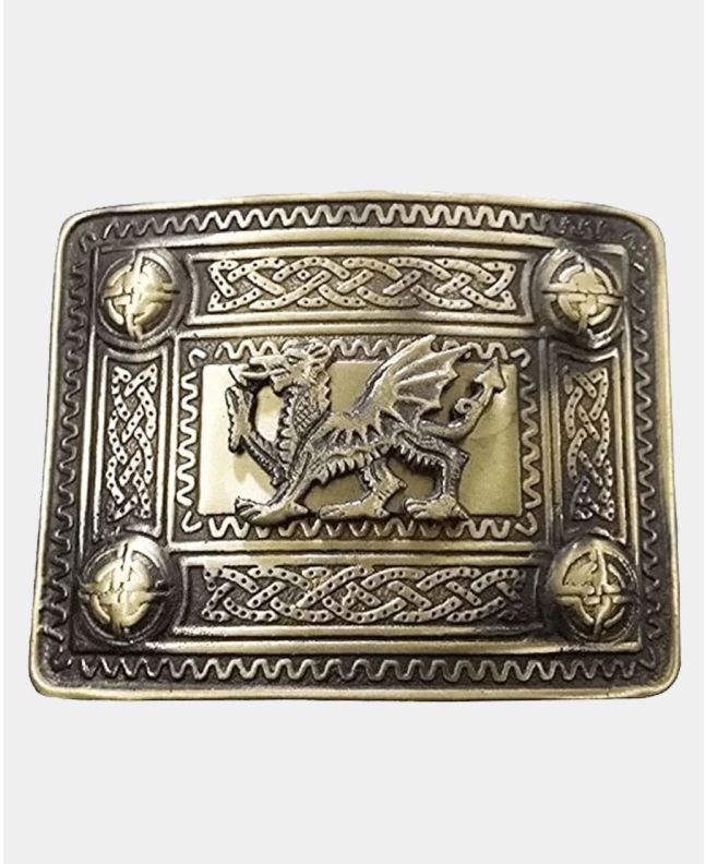 Welsh Dragon Antique Kilt Buckle