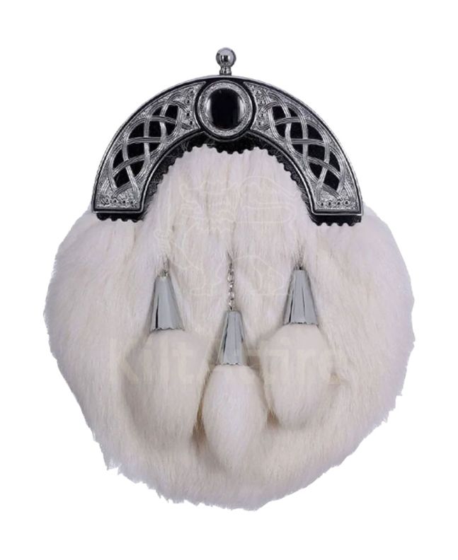 White Rabbit Fur Full Dress Sporran 