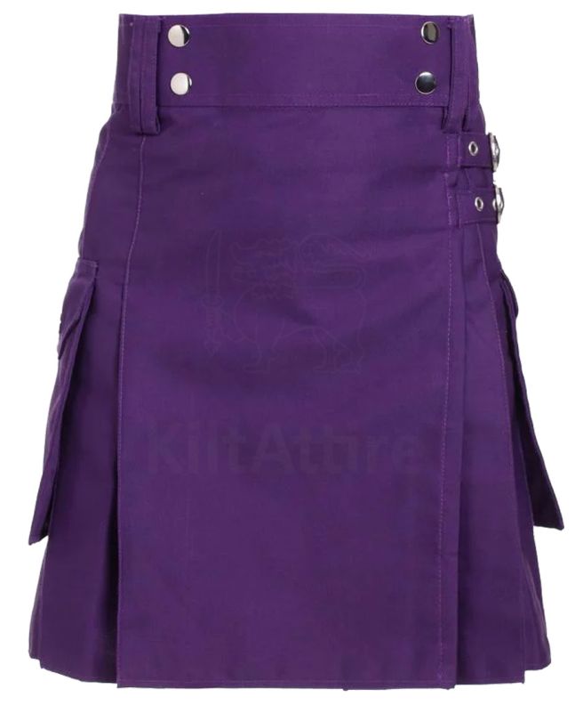 Womens Purple Utility Kilt 