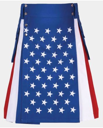 American Flag Hybrid Utility Kilt For Patriotic Men