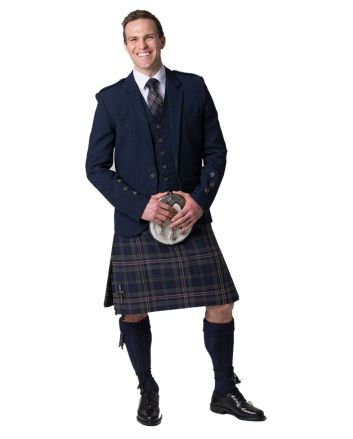Arran Mist Tartan With Tweed Jacket Outfit