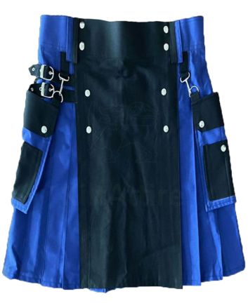 Best Hybrid Black And Blue Color Utility Kilt