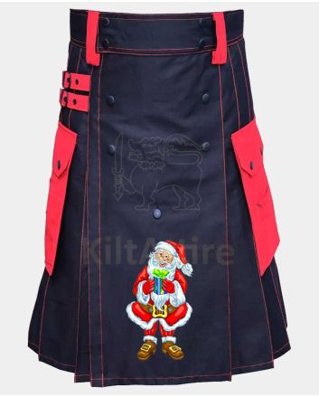 Christmas X Design Fashion Utility Kilt for Holiday Style