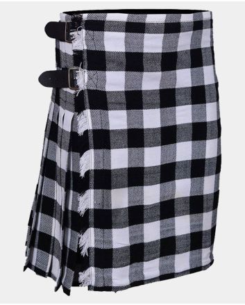 Black and White Tartan Kilt