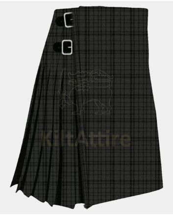 Black Dark Shadow Tartan Kilt