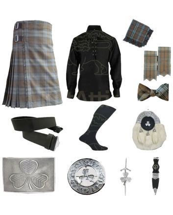 Black Watch Weathered Mens Kilt Set