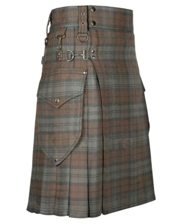 Black Watch Weathered Tartan Utility Kilt