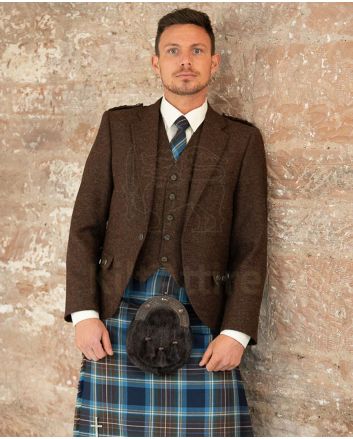 Brown Tweed Crail Jacket and waistcoat