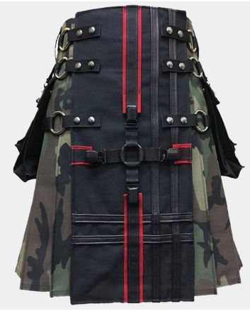 Camouflage Gothic Utility Kilt For Men