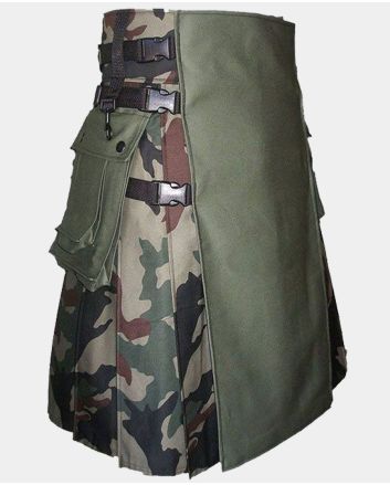 Camouflage Hybrid Utility Kilt For Men