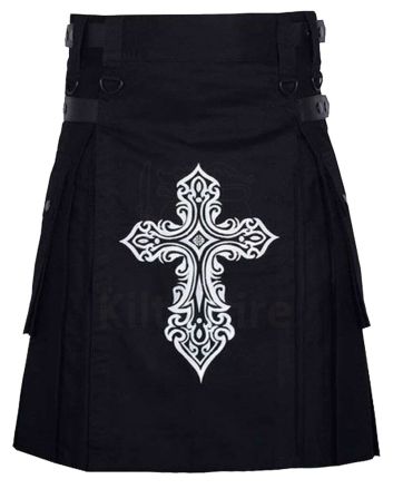 Embroidered Celtic Utility Kilt
