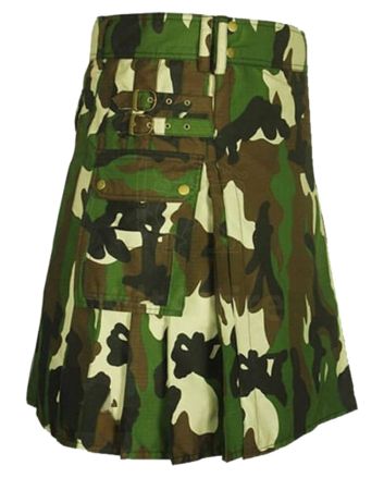 Green Camo Kilts For Men