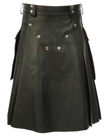 Handmade 100% Genune Leather Kilt