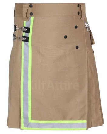 Khaki Firefighter Utility Kilt For Men