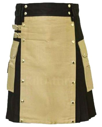 Khaki Modern Utility Kilt