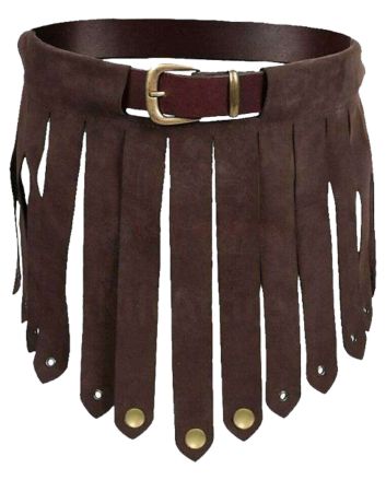 Mens Brown Leather Gladiator Kilt