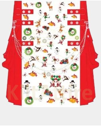 Merry Christmas Deer Fashion Utility Kilt