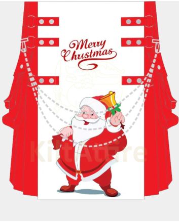 Merry Christmas With Santa Claus Bell Utility Kilt