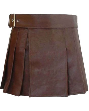Modern Brown Leather Kilt