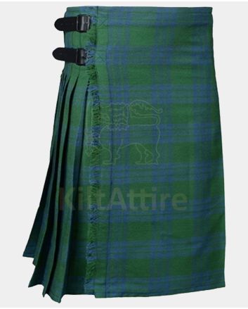Montgomery Blue Ancient Tartan kilt Front