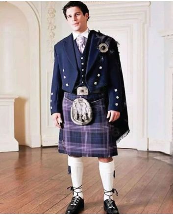 Navy Blue Prince Charlie Kilt Outfit