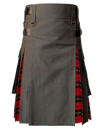 Olive Cotton Hybrid Utility Kilt