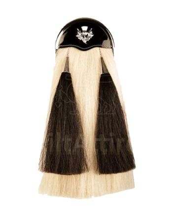 Patent Leather Cantle Horse Hair Sporran 