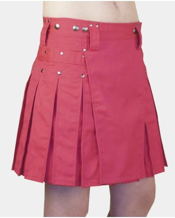 Pink Mini Women Utility Kilt