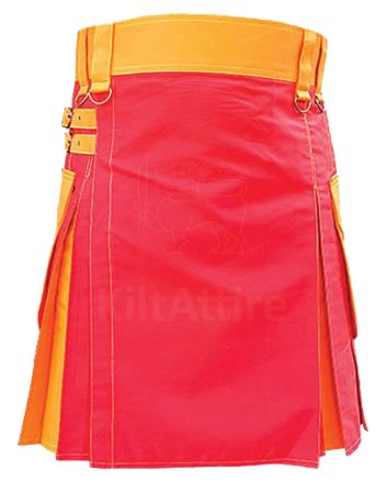 Red and Orange Hybrid Utility Kilt