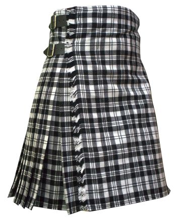 Scott Black and White Modern Tartan Kilt