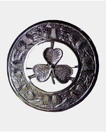 Shamrock Kilt Fly Plaid Brooch