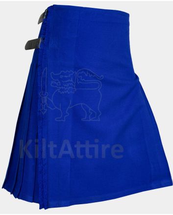 Solid Royal Blue Tartan Kilt