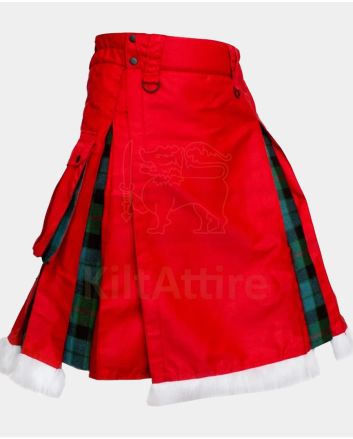 Vintage Santa Claus Fur Hybrid Christmas Kilt