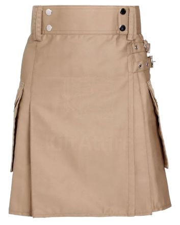 Women's Khaki Utility Kilt